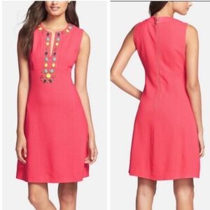 Kate Spade Edith Beaded Dress in Geranium